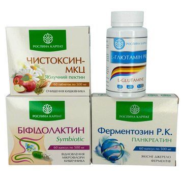 Здорове травлення та підтримка кишківника &ndash; Чистоксин, Глютамін, Біфідолактин, Ферментозин Рослина Карпат 484771 484771111 фото