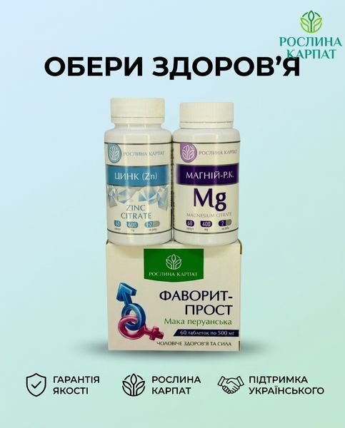 Програма для чоловіків - Фаворит, Цинк, Магній Рослина Карпат 485488 485488111 фото